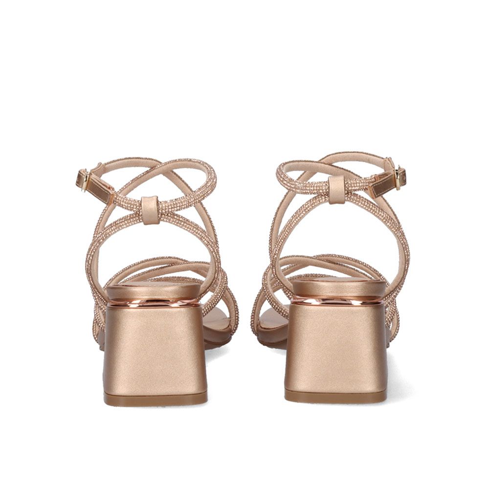Sandale a talon rose doré best sale