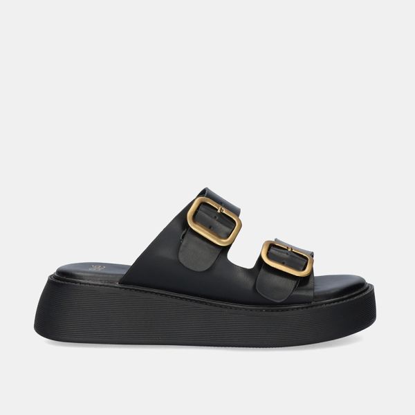 SANDALE À PLATEFORME 2777231 CUIR NOIR
