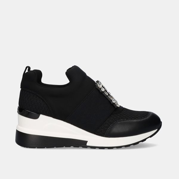 SNEAKERS COMPENSÉES EXÉ AVEC ORNEMENT 34-51EX15 NOIR