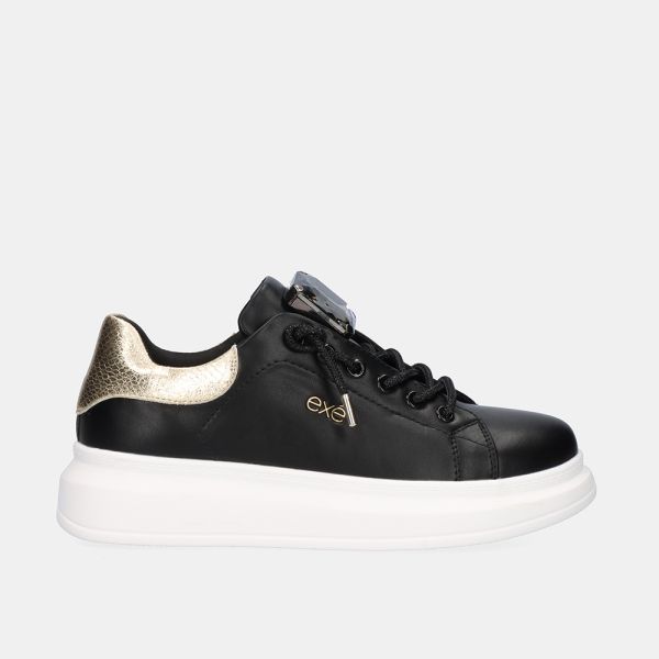 SNEAKERS EXÉ AVEC ORNEMENTS 66-42EX53 NOIR OR