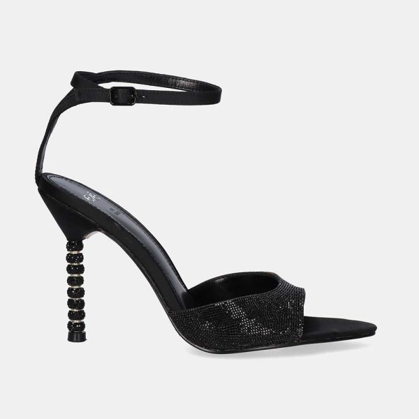 SANDALE À TALON HAUT JOY-625 STRASS NOIR