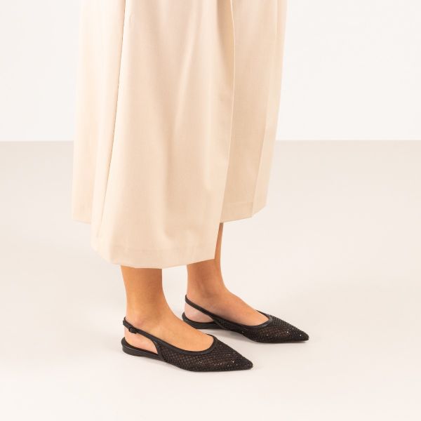 SANDALES PLAN MIAMI-222 STRASS NOIR