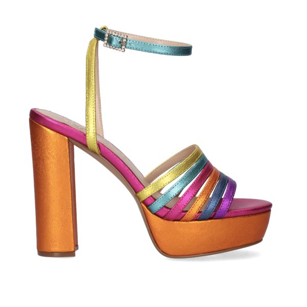 Sandales talons multicolores discount