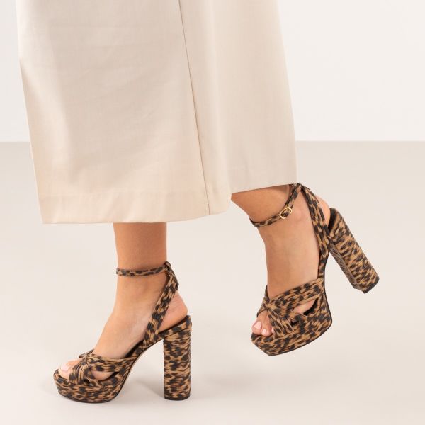 SANDALE À TALON HAUT OPHELIA-832 LEOPARD