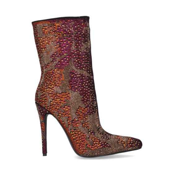 EXÉ HIGH HEEL CHEVILLE BOOTS PAILLETTES MULTICOLORES P113-F86H