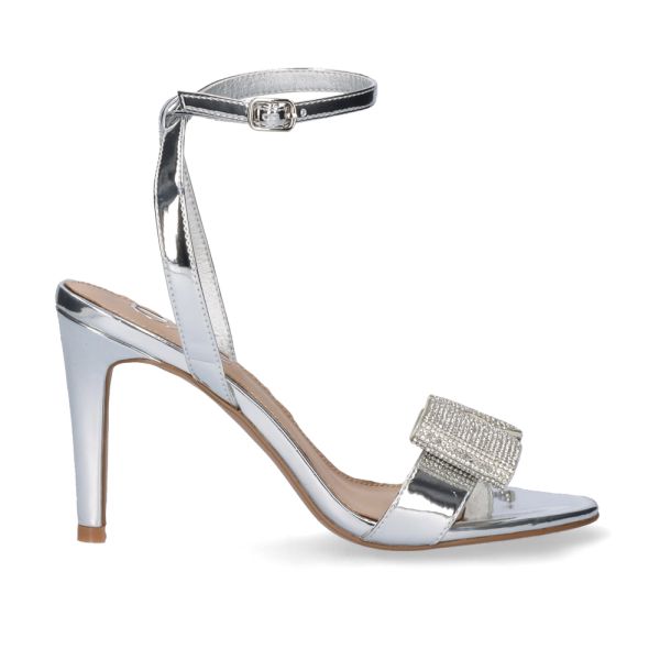 SANDALE À TALON EXÉ REBECA-380 STRASS SILVER