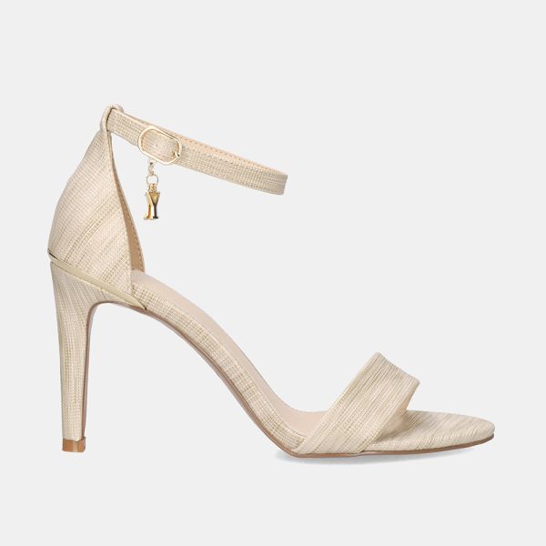 SANDALE À TALON EXÉ RENATA-932 BEIGE OR