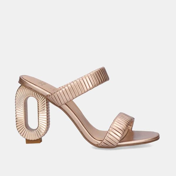 SANDALE À TALON HAUT ROSANA-603 METALLIC OR ROSE