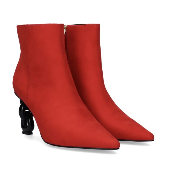 HEEL CHEVILLE BOTTES SAMANTHA-810 ROUGES