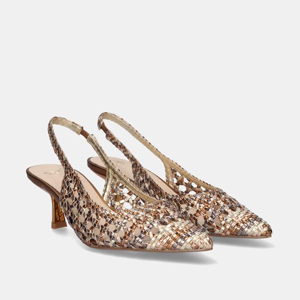 SANDALE À TALON EXÉ SELENA-851 METALLIC BRONZE PEWTER